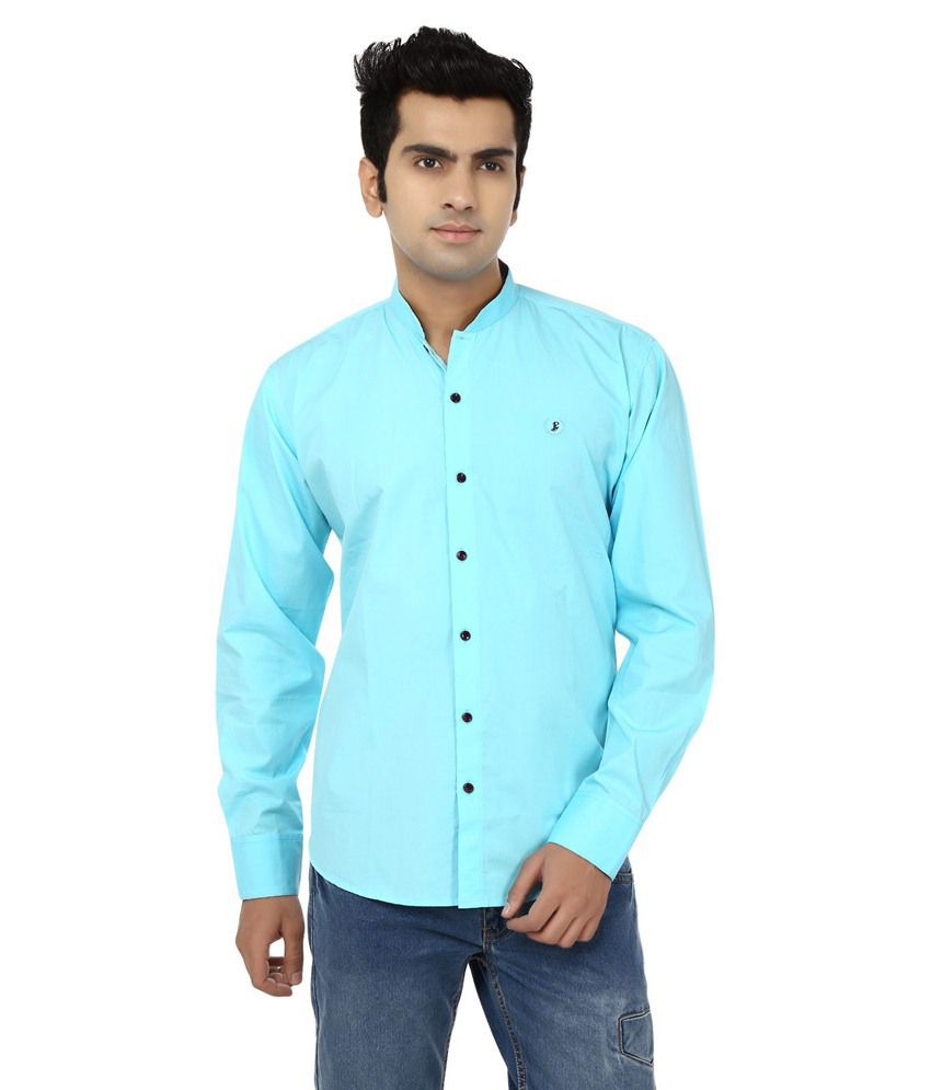 Adhaans Sky Blue Semi Formal Shirt - Buy Adhaans Sky Blue Semi Formal ...