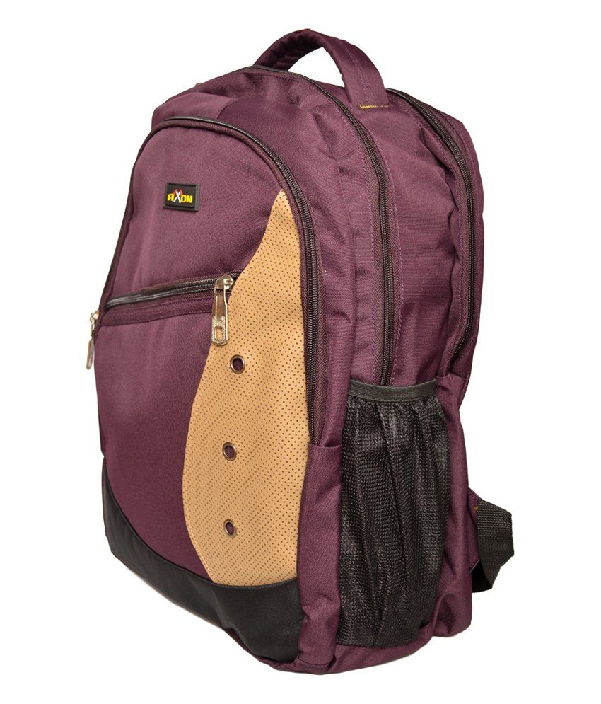 Axon Purple Matty Backpack With Foam Piping - Buy Axon Purple Matty ...