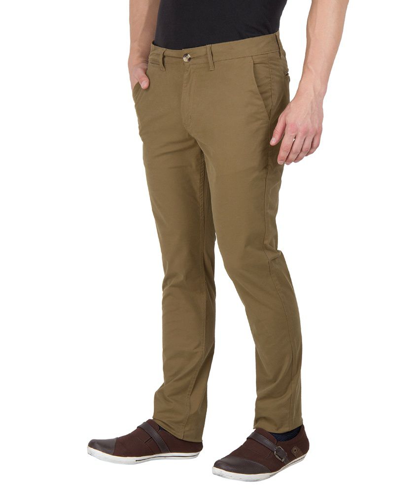 Taanz Khaki Men's Trouser - Buy Taanz Khaki Men's Trouser Online at Low ...