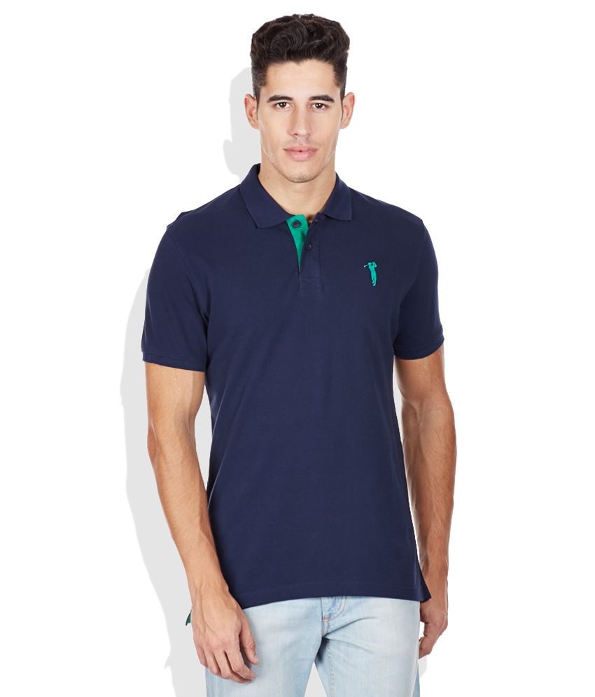 Bossini Navy Solid Polo T-Shirt - Buy Bossini Navy Solid Polo T-Shirt ...