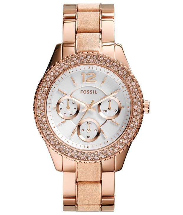 Fossil Alluring Golden Strap Party Wear Wrist Watch For Women Price in ...