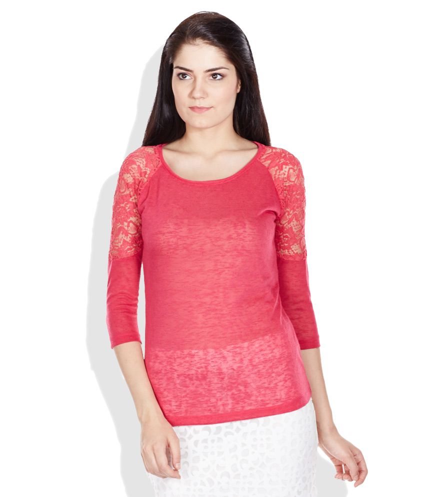 Code Maroon Lace Top - Buy Code Maroon Lace Top Online at Best Prices ...