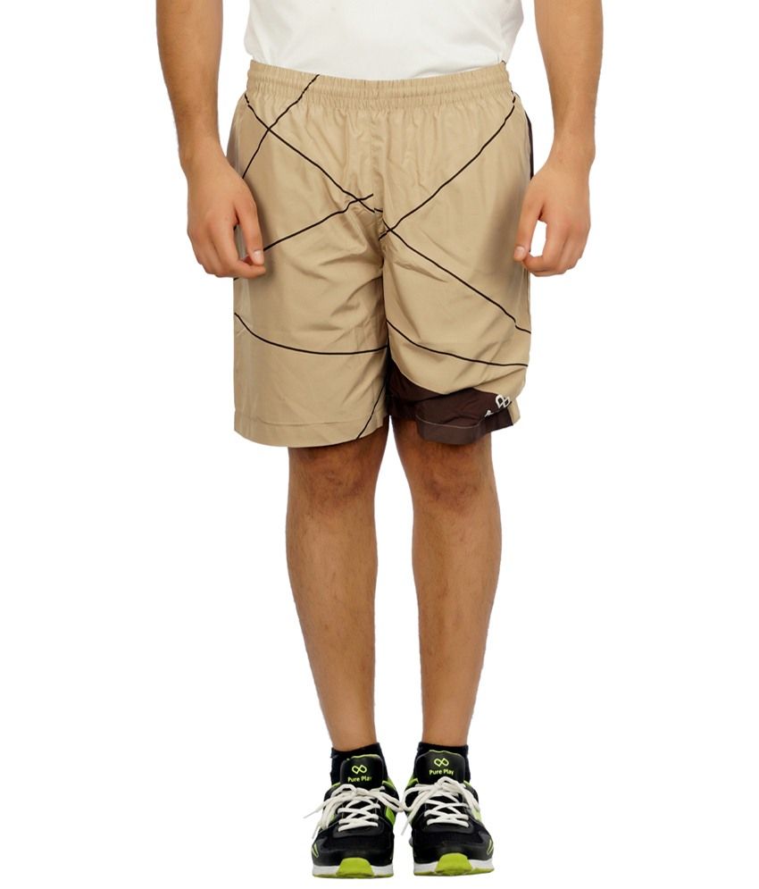 polyester khaki shorts