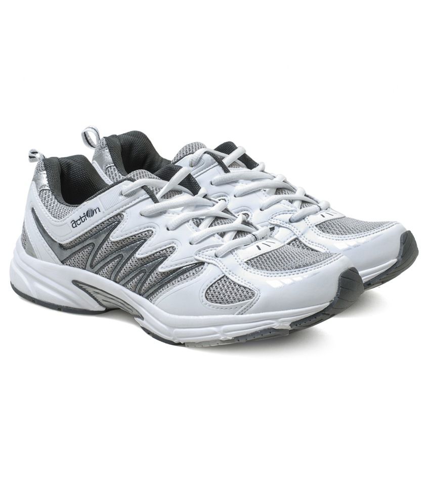 Action Shoes Gray Leather Lifestyle Sport Shoes Buy