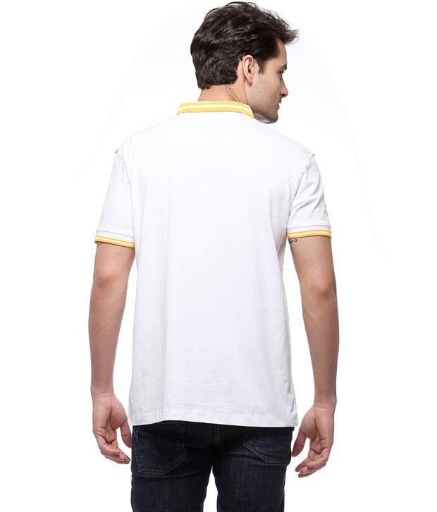 All Rugged White Cotton Polo T-shirt - Buy All Rugged White Cotton Polo ...