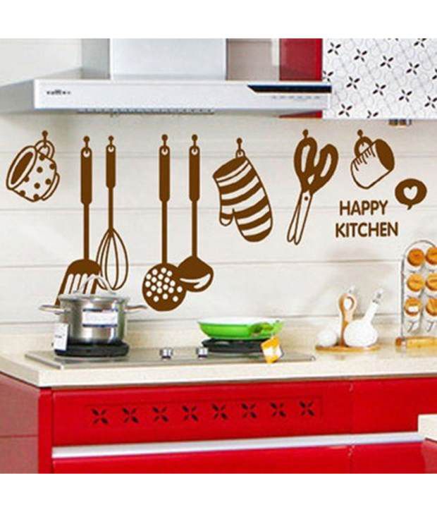 Stickerskart Wall Stickers Decals Stylish Kitchen Art 6017 60x45 Cms At Best S In India On Snapdeal - Kitchen Wall Stickers Snapdeal