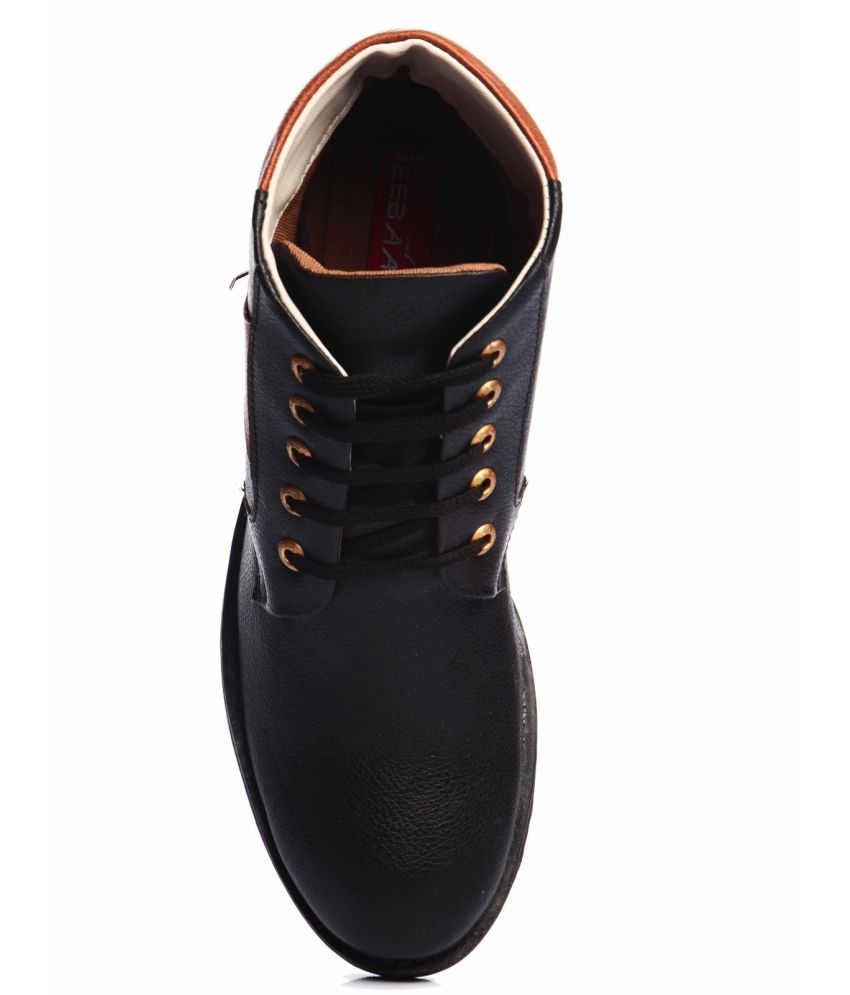 black ankle length shoes