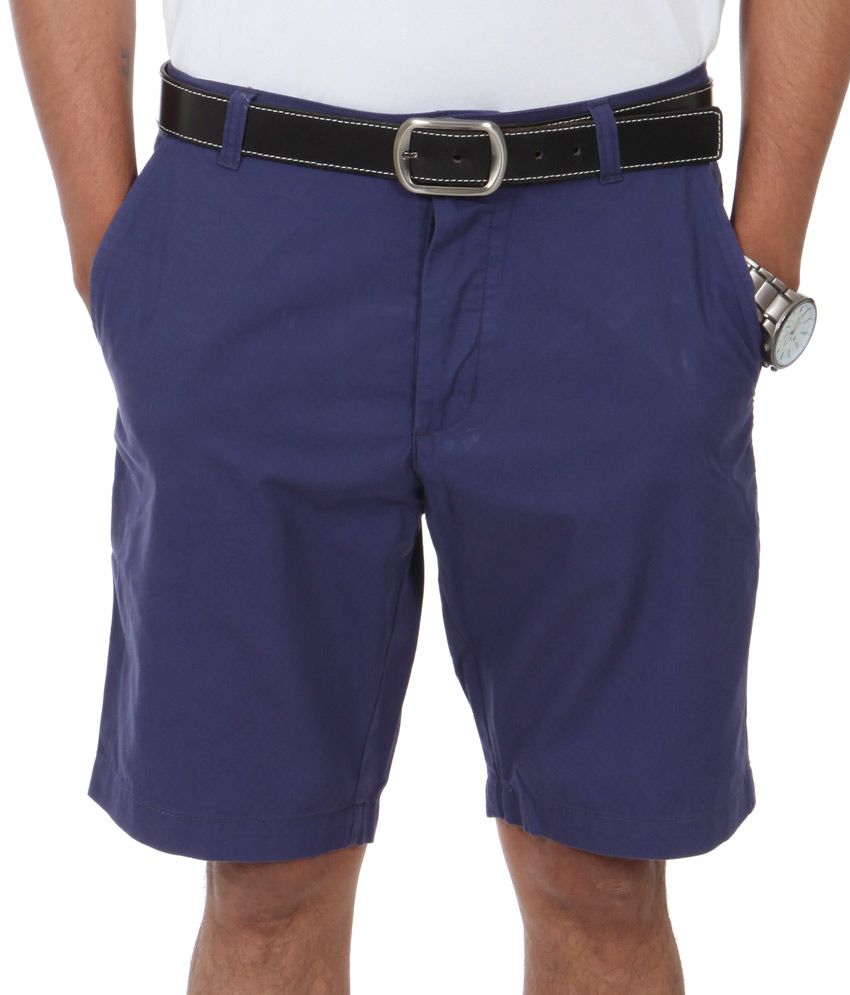 Irene Blue Cotton Causal shorts For Men - Buy Irene Blue Cotton Causal ...