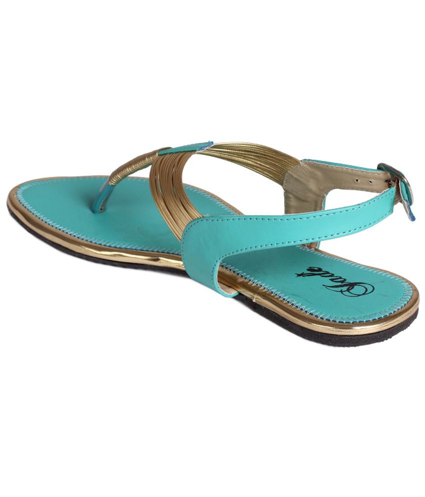 Jade Fashionable Turquoise Sandals Price in India- Buy Jade Fashionable ...
