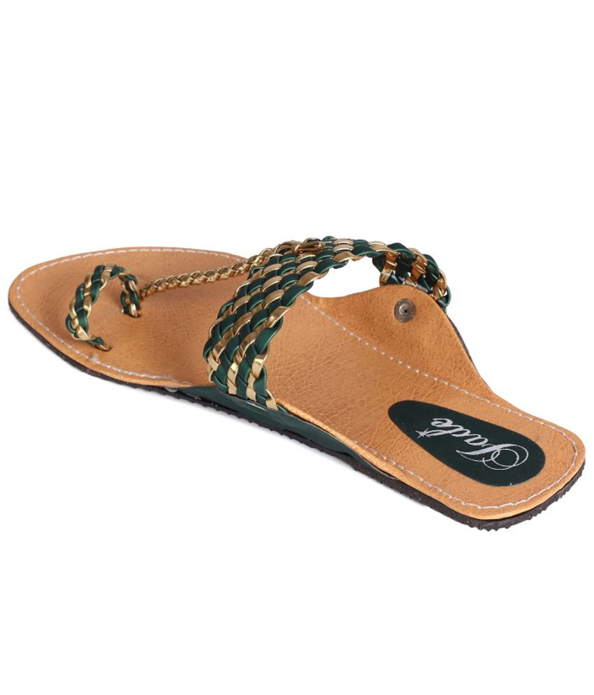 jade green flat shoes