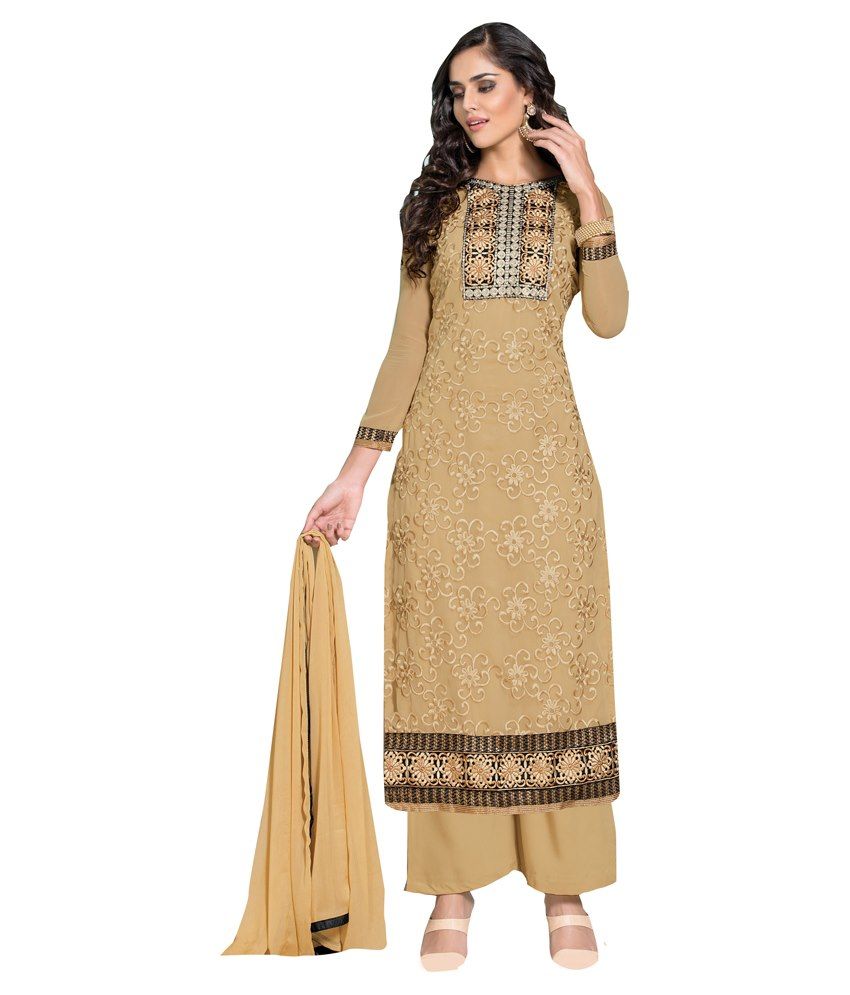 beige colour suit for women