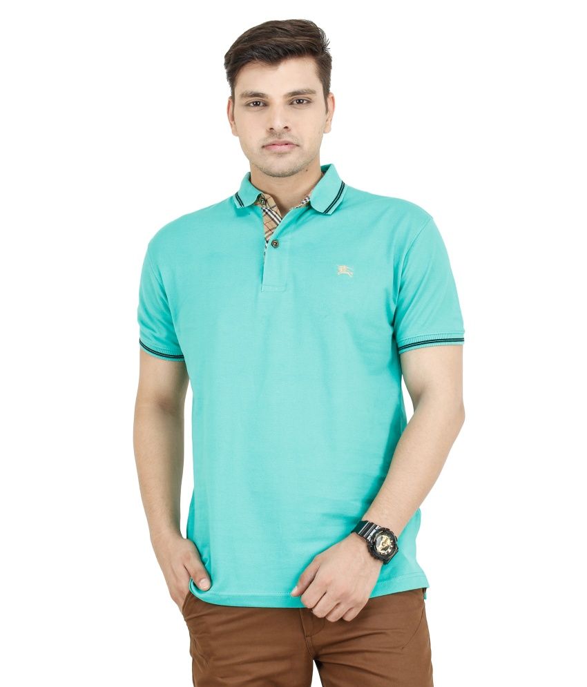 Burberry London Turquoise Cotton Polo T-Shirt - Buy Burberry London  Turquoise Cotton Polo T-Shirt Online at Low Price 