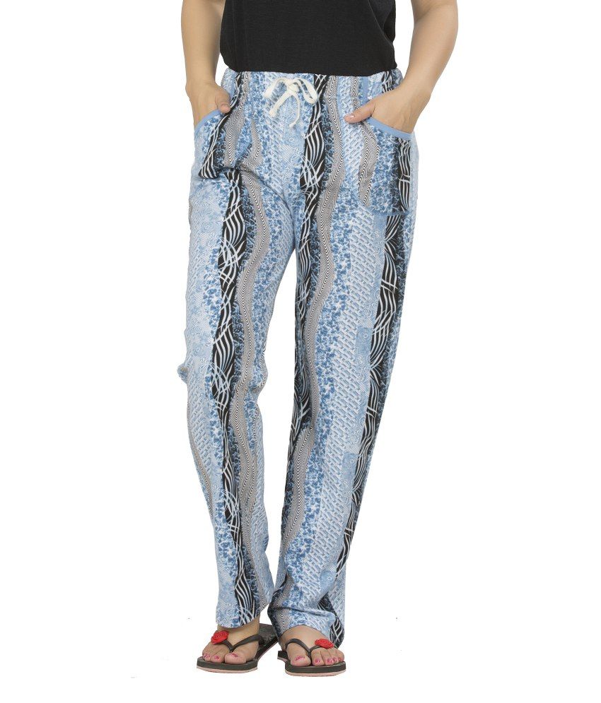 Buy La Dreamz Black Cotton Pajamas Pack of 3 Online at Best Prices in