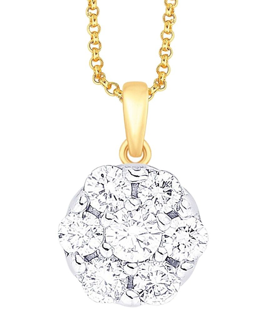 Nakshatra Studded Circle 18K Gold Diamond Pendant: Buy Nakshatra ...