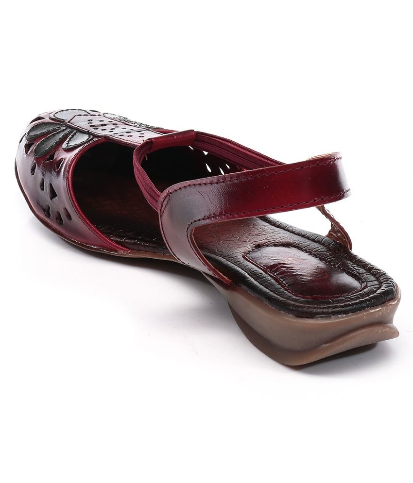 maroon pointed flats