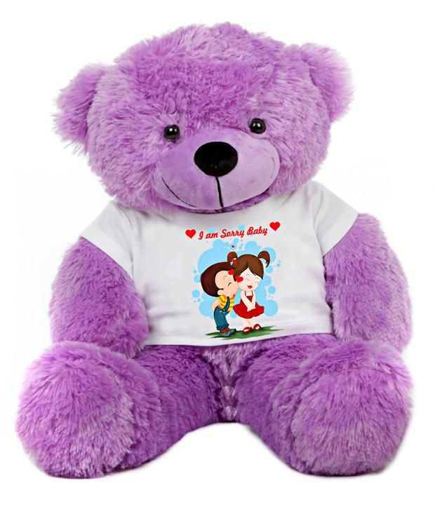 a purple teddy bear