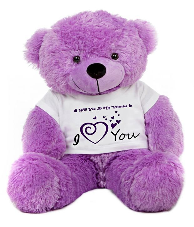 Grabadeal Purple Teddy Bear In Will You Be My Valentine T Shirt 24