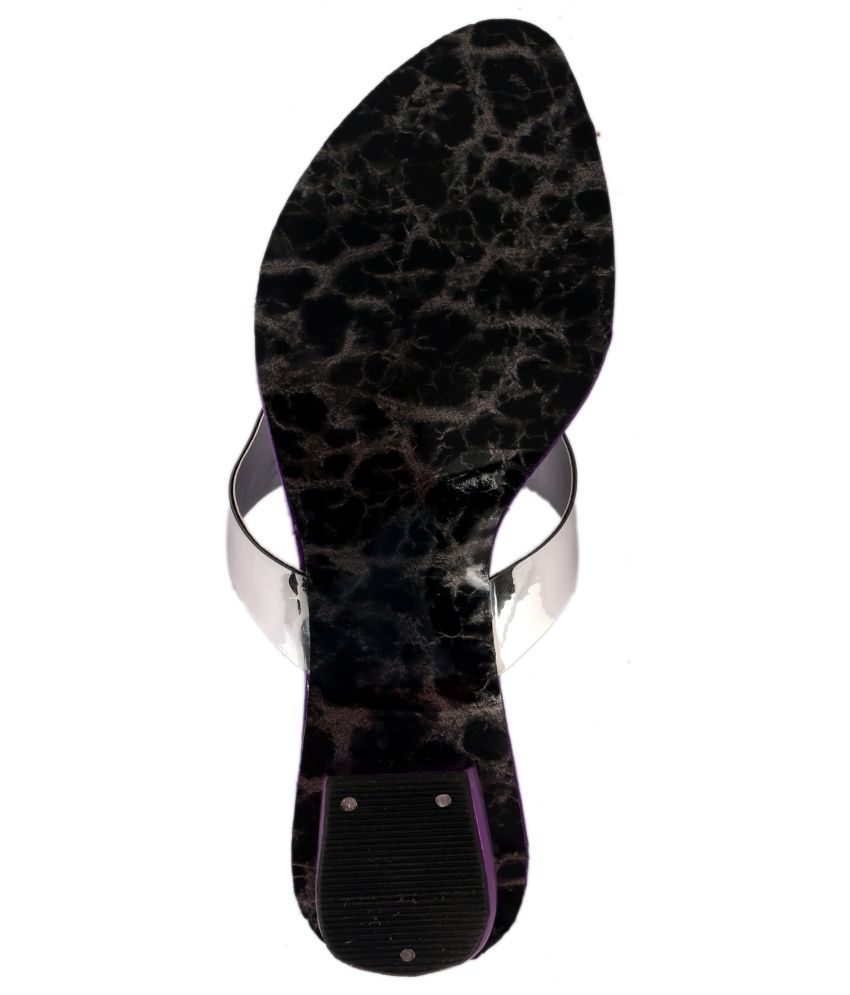 Trewfin Purple Round Toe Low Heeled Sandals Price in India- Buy Trewfin Purple Round Toe Low 