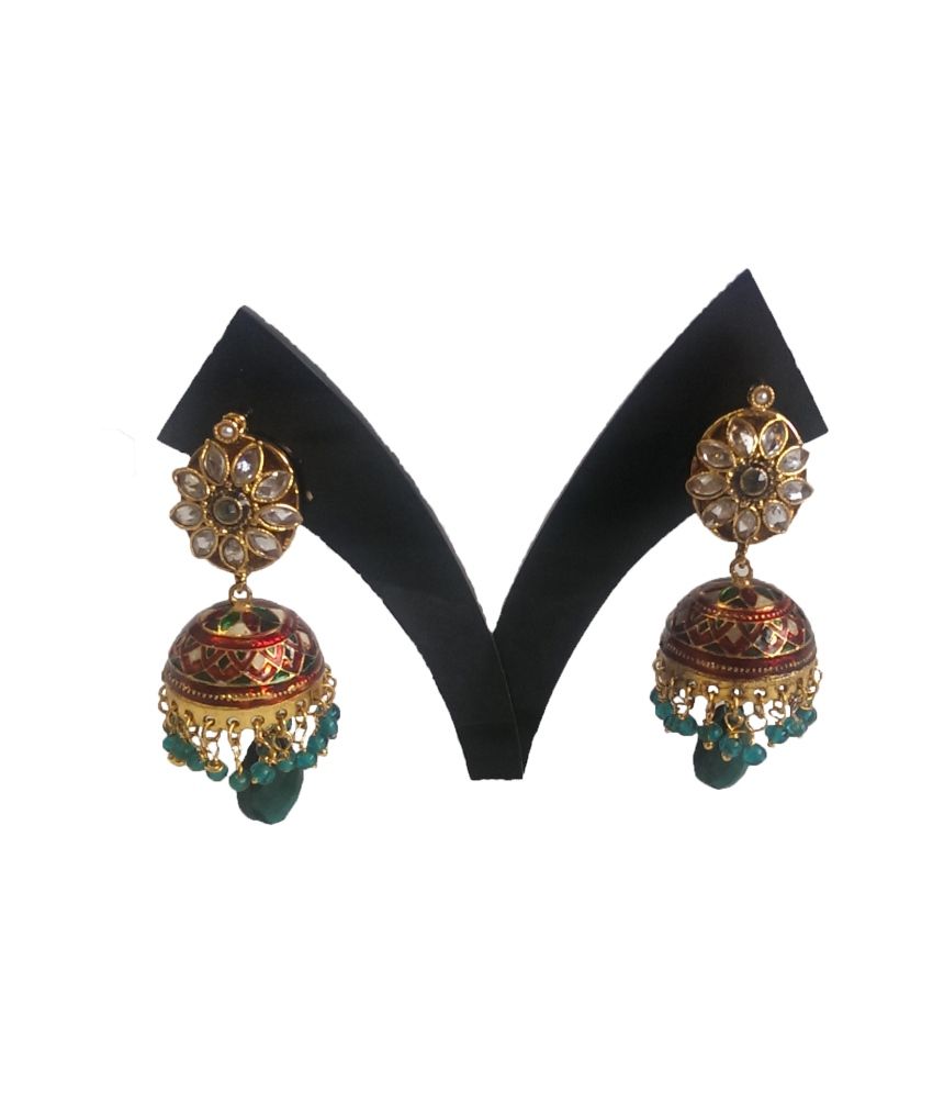 Patel Brothers Meenakari Jhumka Buy Patel Brothers Meenakari Jhumka