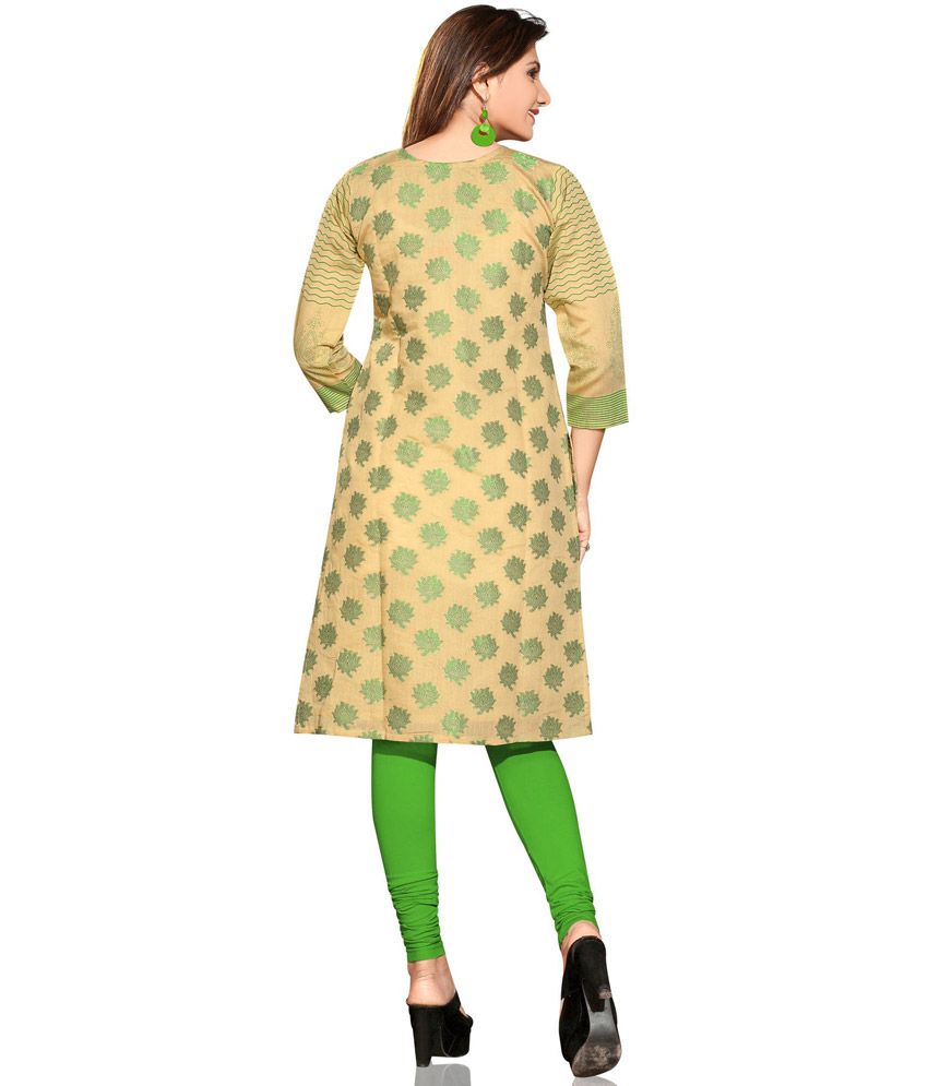 Avirati Chanderi Silk Round Neck Straight Cut Kurti - Buy Avirati ...