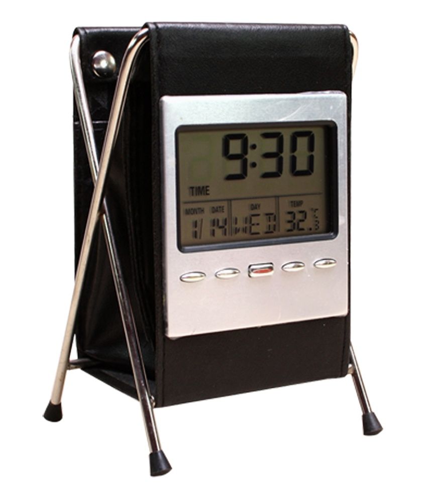 Digital Alarm Table Clock Pen Holder Stand Buy Online at Best Price in