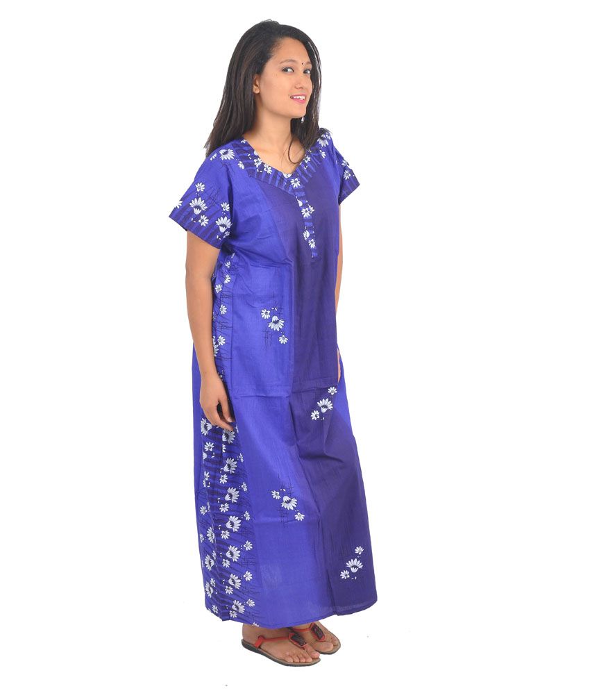 Buy Keekar Gujju Multicolour Cotton Printed Nighty Online at Best ...