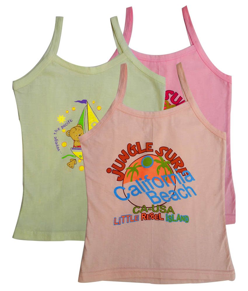     			Lure Wear Multicolored Camisole Vests - Pack Of 3