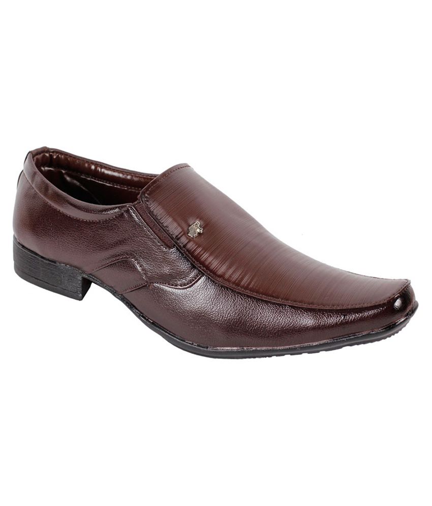 Shoes N Style Brown Synthetic Leather Formal Shoes Price in India- Buy ...