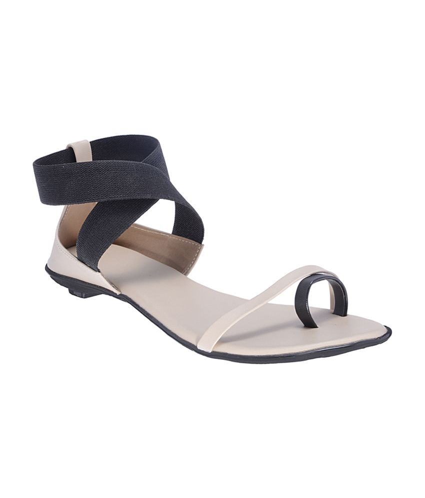 Rung Black Leather Party Wear Sandals Price in India- Buy Rung Black ...