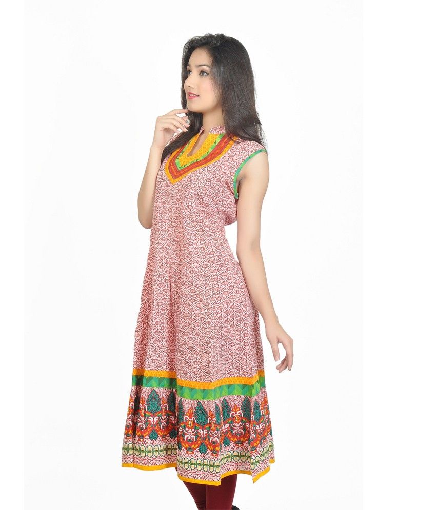 kalamkari boat neck kurtis