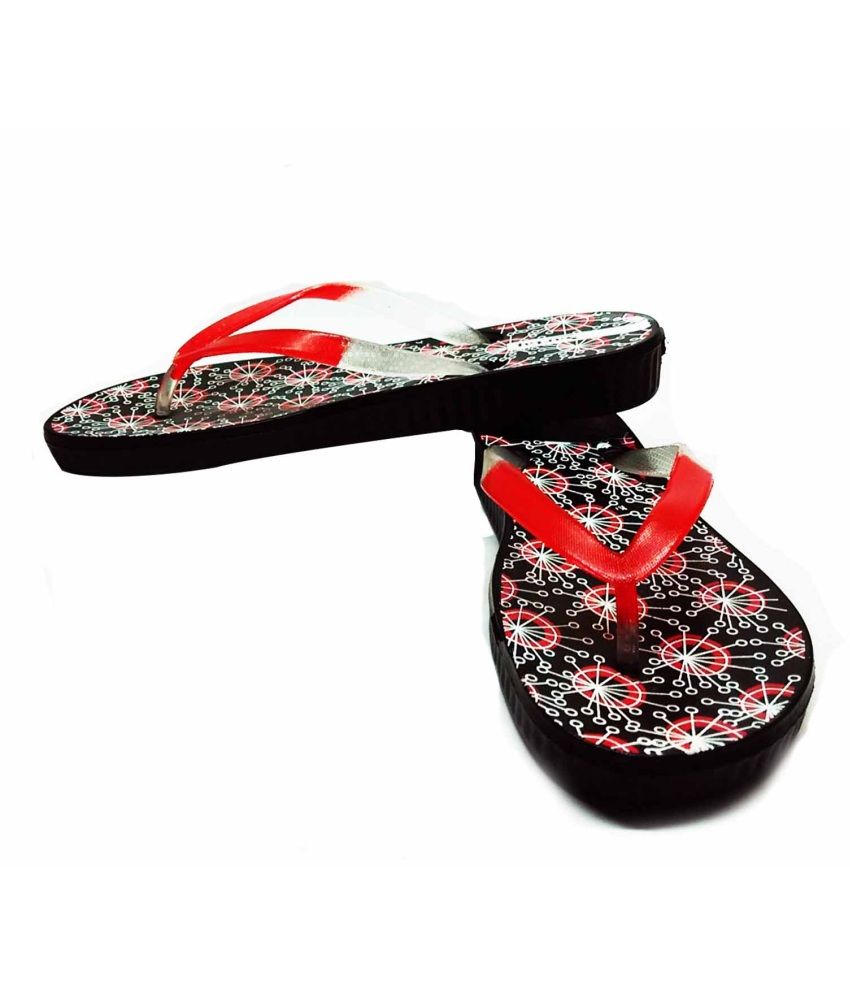 Sartaj Red PVC Flip Flops For Women Price in India- Buy Sartaj Red PVC Flip Flops For Women 
