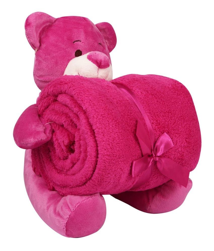 dark pink baby blanket