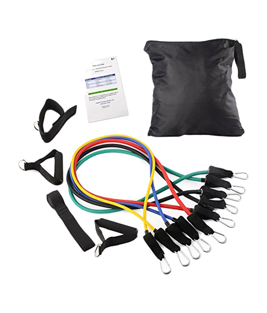     			BalanceFrom Heavy Duty Premium Resistance Band Kit with Improved Safe Door Anchor, Ankle Strap and Carrying Case