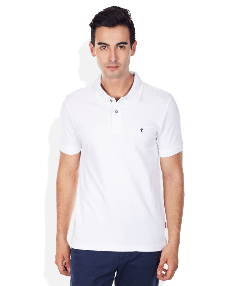 IZOD White Polo T-Shirt - Buy IZOD White Polo T-Shirt Online at Low