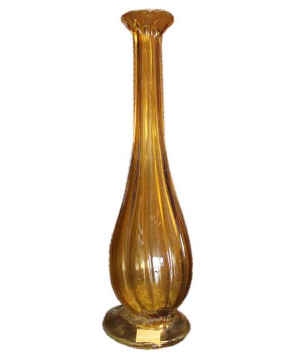 Aamore Decor Yellow Glass Vases Buy Aamore Decor Yellow Glass Vases at