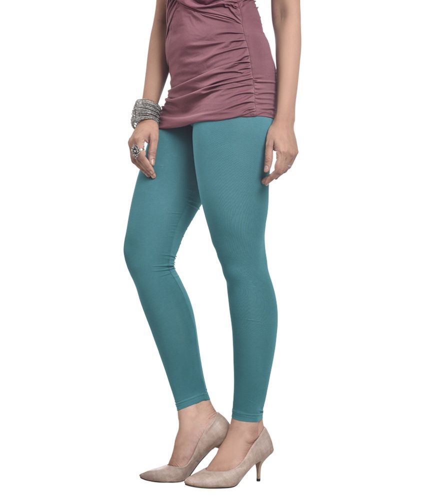 Comfort Lady Green Cotton Ankle Length Leggings Price in India - Buy ...