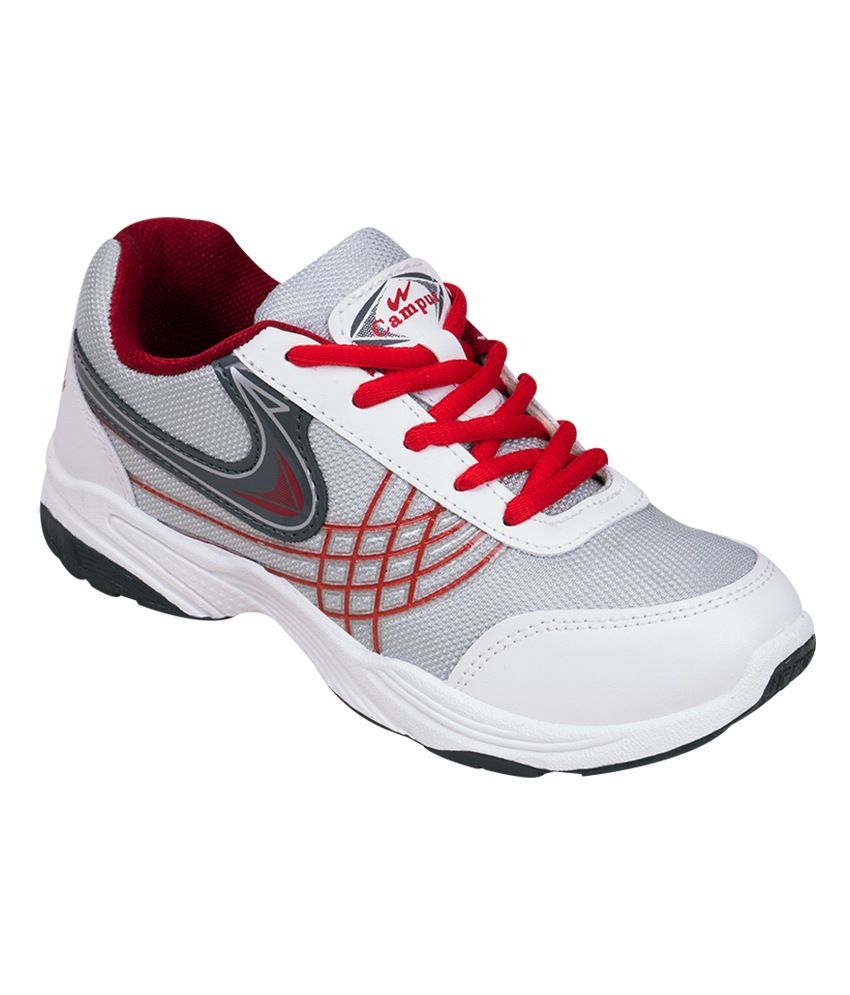 campus white sports shoes