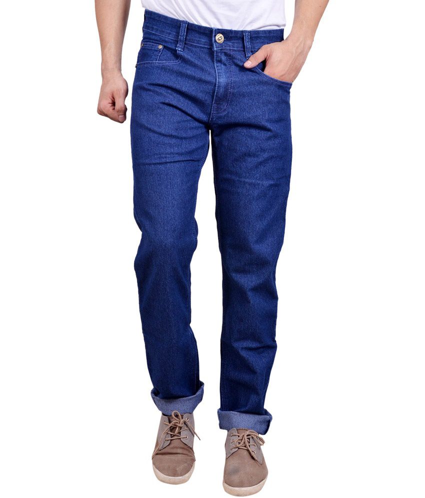 Studio Nexx - Blue Cotton Blend Regular Fit Men's Jeans ( Pack of 1 )