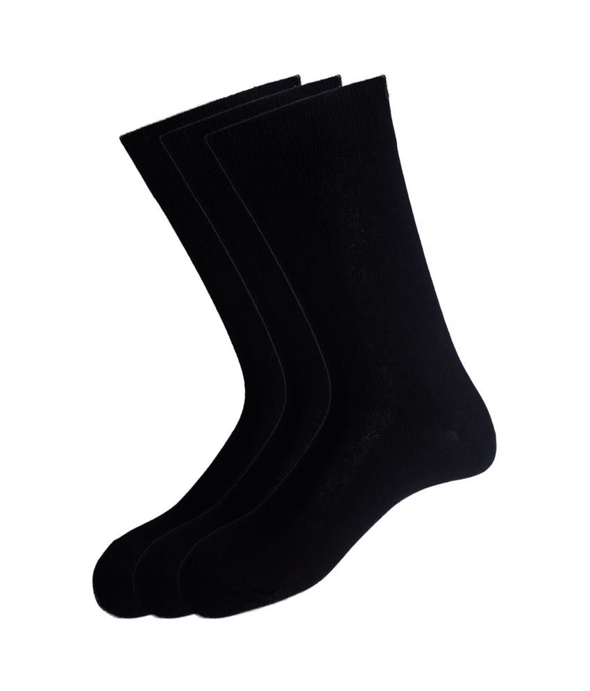 Van Heusen Plain Black Cotton Formal Socks - 3 Pair Pack: Buy Online at ...