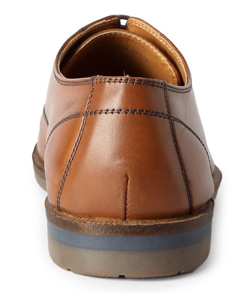 allen solly brown formal shoes