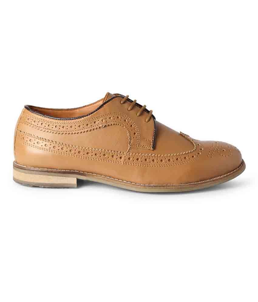 allen solly brown formal shoes