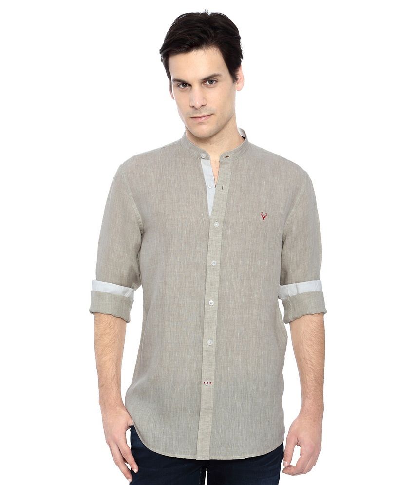 allen solly linen shirts