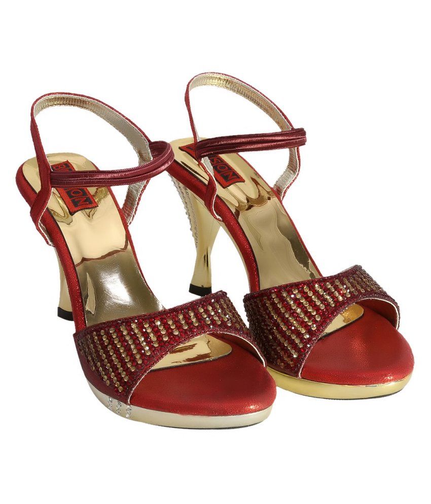 maroon dress sandals