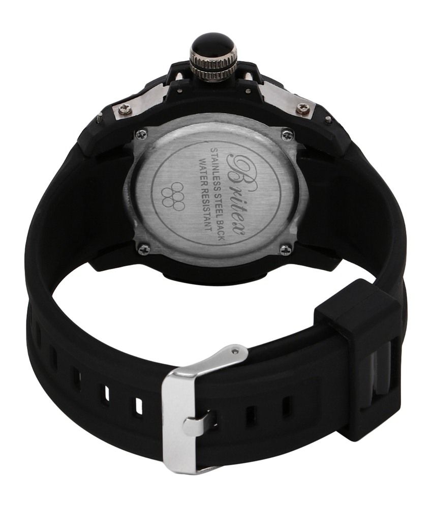 black analog wrist watch