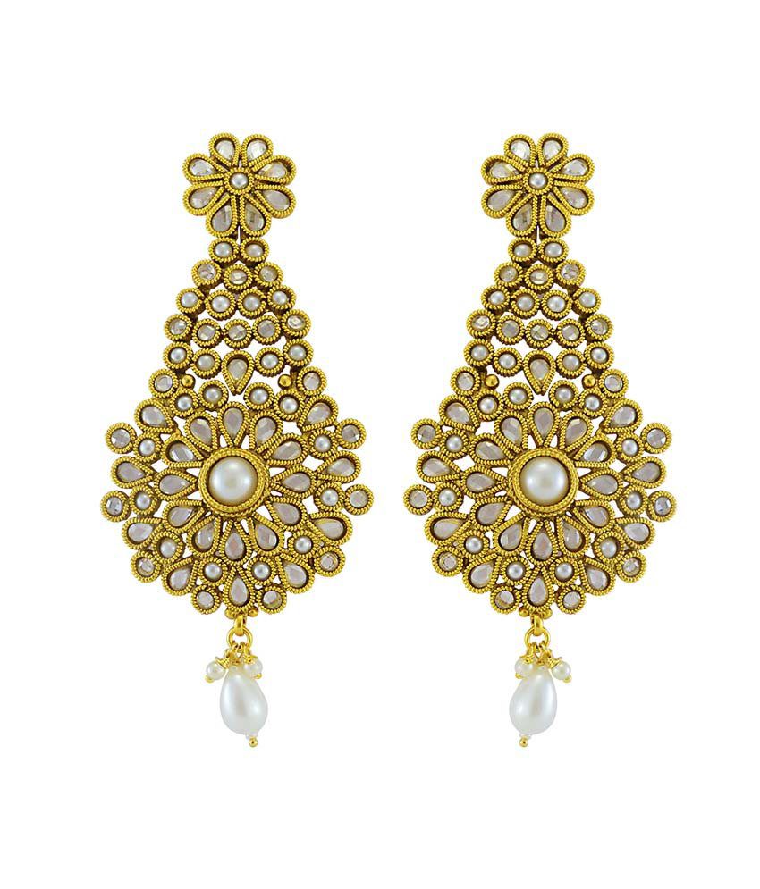 Kamal Jewellers Gold Alloy Designer Earrings - Buy Kamal Jewellers Gold ...