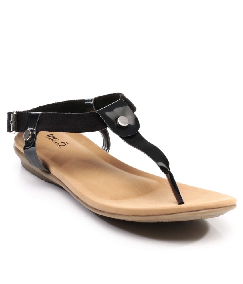 black ankle strap