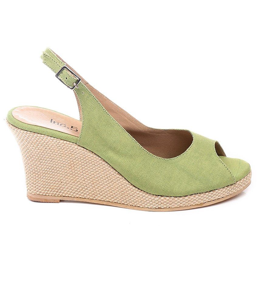 lime green wedge heels