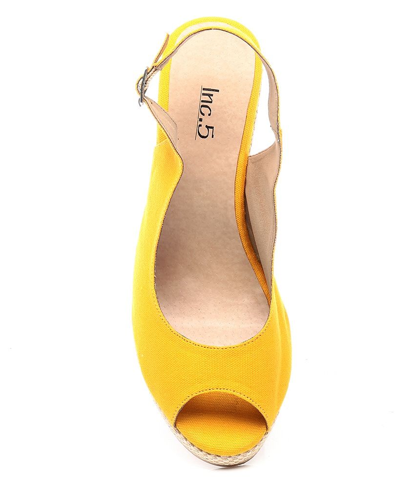 yellow wedge heel sandals