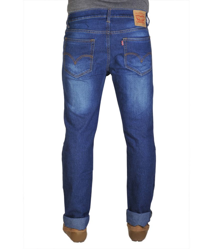 Levis 511 Slim Fit Dark Blue Cotton Jeans - Buy Levis 511 Slim Fit Dark ...