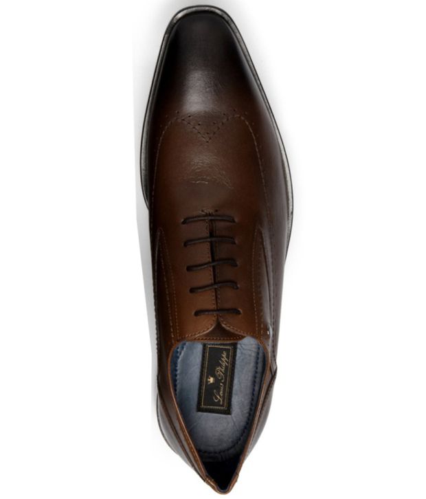 louis philippe tan formal shoes